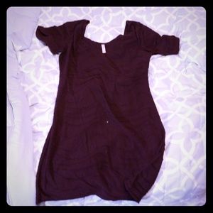 Purple curvy mini dress